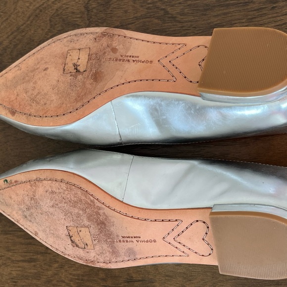Sophia Webster Silver and Golf Mariposa Flats Women\'s Shoes 8